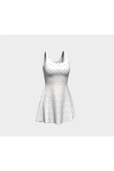 Robe évasée à pois colorés