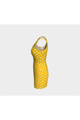 Robe moulante jaune doré
