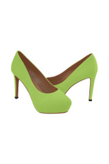 Talons hauts pour femmes vert citron