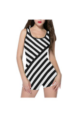 Maillot de bain une pièce classique Butting Stripes