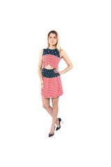 United Shells of America - Robe nouée sans manches à taille découpée