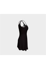 Robe évasée à rayures en micro V