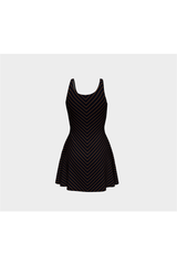 Robe évasée à rayures en micro V