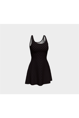 Robe évasée à rayures en micro V