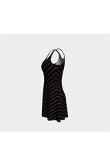 Robe évasée à rayures en V
