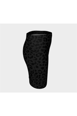Jupe ajustée panthère noire à pois