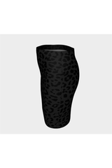 Jupe ajustée panthère noire à pois