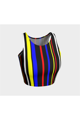 Haut athlétique rayé multicolore