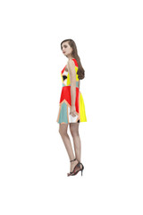 Robe patineuse sans manches Thea de couleur primaire