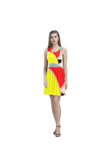 Robe patineuse sans manches Thea de couleur primaire