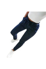 Femmes rayé taille haute sarouel femmes noeud papillon taille élastique pantalon décontracté