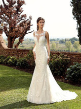 onlybridals Mermaid Wedding Dress Sexy Scoop Neck Bridal Gown Backless Wedding Gowns