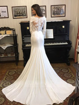 onlybridals  Mermaid wedding dress Long sleeve Dubai Wedding Bride Dress Soft Satin Wedding Gowns Vestido