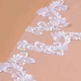 onlybridals 3m One Layer Wedding Veil With Comb White Lace Edge Bridal Veils Ivory Appliqued Cathedral Wedding Veil