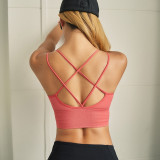 Women's Back Sports Shock Proof Seamless Women Sports Bra Sexy Crisscross Strappy Padded Wirefree Running Crop Top Bras Women's Back Sports Shock Proof Seamless Women Sports Bra Sexy Crisscross Strappy Padded Wirefree Running Crop Top Bras