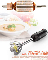 KOIOS 800-Watt/ 12-Speed Immersion Hand Blender, 4-in-1 Set