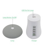Multiple USB Phone Charger Mushroom Night Lamp Charging Station Dock QC 3.0 Quick Charger for Mobile Phone and Tablet