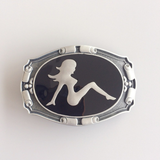 Western Zinc alloy Leather Belt Buckle Vintage Motorcycle girl Pattern