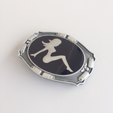 Western Zinc alloy Leather Belt Buckle Vintage Motorcycle girl Pattern