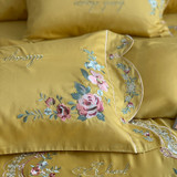 High Quality Luxury Embroidery 100S Satin Egyptian Cotton Bedding Set