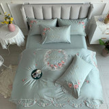 High Quality Luxury Embroidery 100S Satin Egyptian Cotton Bedding Set