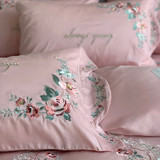 High Quality Luxury Embroidery 100S Satin Egyptian Cotton Bedding Set