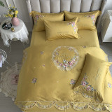 High Quality Luxury Embroidery 100S Satin Egyptian Cotton Bedding Set