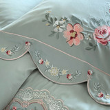 High Quality Luxury Embroidery 100S Satin Egyptian Cotton Bedding Set