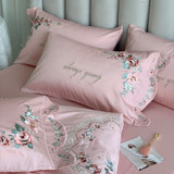 High Quality Luxury Embroidery 100S Satin Egyptian Cotton Bedding Set