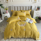 High Quality Luxury Embroidery 100S Satin Egyptian Cotton Bedding Set