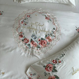 High Quality Luxury Embroidery 100S Satin Egyptian Cotton Bedding Set