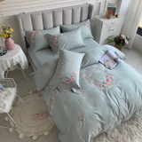 High Quality Luxury Embroidery 100S Satin Egyptian Cotton Bedding Set