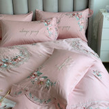 High Quality Luxury Embroidery 100S Satin Egyptian Cotton Bedding Set