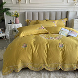 High Quality Luxury Embroidery 100S Satin Egyptian Cotton Bedding Set