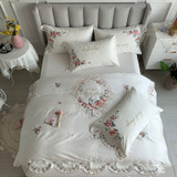High Quality Luxury Embroidery 100S Satin Egyptian Cotton Bedding Set