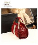 High Quality Luxury Diamond Handbag  Crocodile Pattern