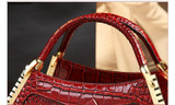 High Quality Luxury Diamond Handbag  Crocodile Pattern