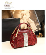 High Quality Luxury Diamond Handbag  Crocodile Pattern