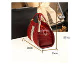 High Quality Luxury Diamond Handbag  Crocodile Pattern
