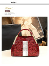 High Quality Luxury Diamond Handbag  Crocodile Pattern