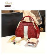 High Quality Luxury Diamond Handbag  Crocodile Pattern