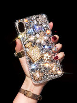Luxury Bling Crystal Diamond Perfume Bottle Case For Samsung