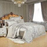 Luxury Sliver Gold Silk Satin Bedding set