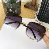 High Quality Square Rimless Chain Sunglasses