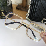 High Quality Square Rimless Chain Sunglasses