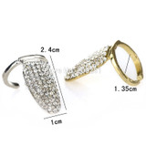High Quality Sparkling Crown Nail Ring Adjustable
