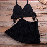 High Quality Two-piece Crochet Bikini Cover Up