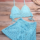 High Quality Two-piece Crochet Bikini Cover Up