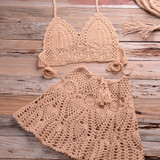 High Quality Two-piece Crochet Bikini Cover Up