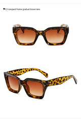 High Quality Rivet Shades Big Frame Leopard Style Sunglasses
